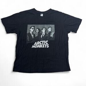 Arctic Monkeys Rock Music Band Black Graphic T-shirt Large